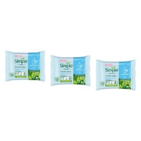 Simple Kind To Skin Micellar Biodegradable Facial Wipes 20 Wipes x 6 Bundle of 3