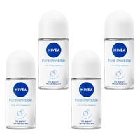 NIVEA Pure Invisible 72H Anti-Perspirant 50mL Pack of 4