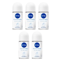 NIVEA Pure Invisible 72H Anti-Perspirant 50mL Pack of 5
