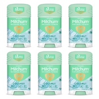Mitchum Natural Deodorant Stick Coconut 40g Pack of 6