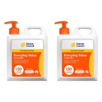 Cancer Council Everyday Value Sunscreen SPF 50 1L Pack of 2
