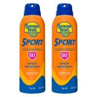 Banana Boat Sport SPF 50+ Clear Spray Sunscreen 175g Pack of 2
