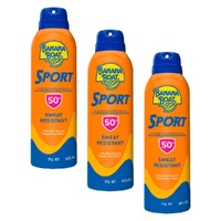 Banana Boat Sport SPF 50+ Clear Spray Sunscreen 175g Pack of 3