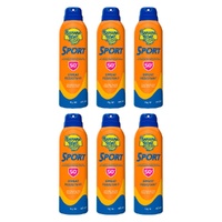 Banana Boat Sport SPF 50+ Clear Spray Sunscreen 175g Pack of 6