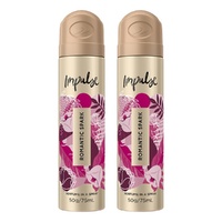 Impulse Body Spray Romantic Spark 75mL Pack of 2