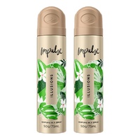 Impulse Body Spray Illusions 75mL Pack of 2