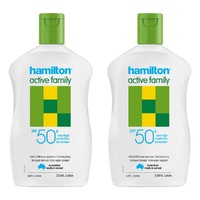 Hamilton Active Family Lotion SPF 50+ 250mL Pack of 2