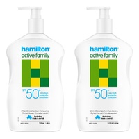 Hamilton Active Family Lotion SPF 50+ 500mL Pack of 2