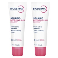 Bioderma Sensibio Ultra-Nourishing Defensive Rich Moisturiser 40mL Pack of 2