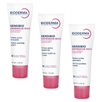 Bioderma Sensibio Ultra-Nourishing Defensive Rich Moisturiser 40mL Pack of 3