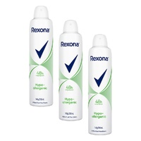 Rexona Women Antiperspirant Aerosol Deodorant Hypo-Allergenic 250mL Pack of 3