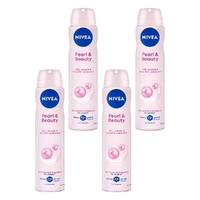 NIVEA Pearl & Beauty 72H Anti-Perspirant 250mL Pack of 4