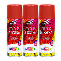  3 x Marc Daniels Hair Colour Spray Red 85g