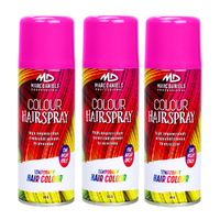 3 x Marc Daniels Hair Colour Spray Pink 85g