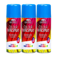 3 x Marc Daniels Hair Colour Spray Blue 85g