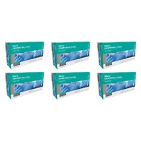Aerosure Glove Nitrile Gloves Medium 100 Pack Bundle of 6