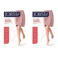 JOBST Ultrasheer Class 2 Thigh High Closed Toe Natural Medium Pack of 2