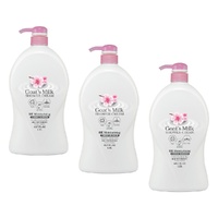 Lovercare Goat's Milk Shower Cream Cherry Blossom 1.2L Pack of 3