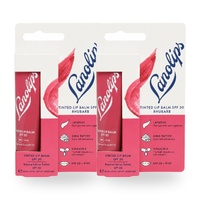 Lanolips Tinted Lip Balm SPF 30 Rhubarb 12.5g Hydrating Lip Care Pack of 2