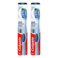 Colgate 360° Whole Mouth Clean Toothbrush Medium Pack of 2