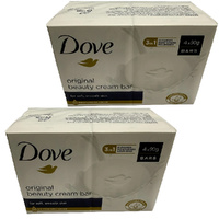 Dove Beauty Cream Bar Original 2 x 4 Pack 90g Moisturising Soap