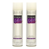 Final Net Salon Hairspray Super Hold 400g x 4 Bundle of 2