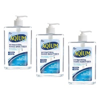 Ego Aqium Antibacterial Hand Sanitiser Gel 1L Pack of 3