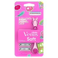 Gillette Simply Venus Razor Handle & 4 Blade Refills