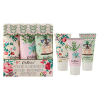 Cath Kidston Wild Flowers Hand Cream Trio Gift Set 3x30ml Floral Moisturisers