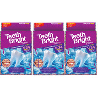 7TH Heaven Teeth Bright Peroxide Free Whitening Strips 14 Treatments Pack Of 3