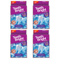 7TH Heaven Teeth Bright Peroxide Free Whitening Strips 14 Pack Bundle of 4