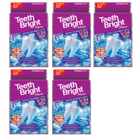 7TH Heaven Teeth Bright Peroxide Free Whitening Strips 14 Pack Bundle of 5