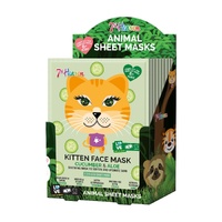 7th Heaven Kitten Face Mask Cucumber Aloe Display of 12