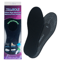 Trimsole Odour Stop Memory Foam Insoles Cushion Fresh Comfort Unisex