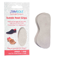Trimsole Suede Heel Grips Unisex 1 Pair Cushioned Non Slip Shoe Inserts
