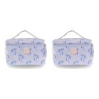 Tender Love + Carry Blue Bow Travel Vanity Case 28 x 19 x 10 cm Pack of 2