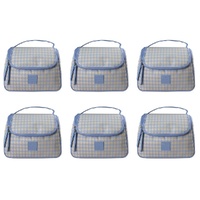 Tender Love + Carry Blue Cream Houndstooth Weekender Wash Bag 26 x 18 x 10 cm Pack of 6