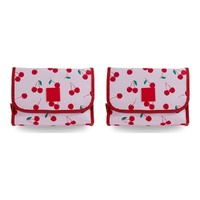 Tender Love + Carry Pink Cherry Bomb Roll-Up Toiletry Bag 26 x 20 x 10 cm Pack of 2