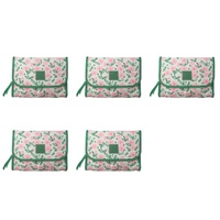 Tender Love + Carry Pink Flower Market Roll-Up Toiletry Bag 25 x 18 x 8 cm Pack of 5