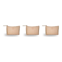 Tender Love + Carry Pink Grid Holdall Wash Bag 26 x 20 x 10 cm Pack of 3
