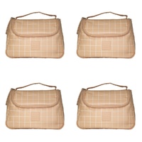 Tender Love + Carry Pink Grid Weekender Wash Bag 26 x 18 x 10 cm Pack of 4