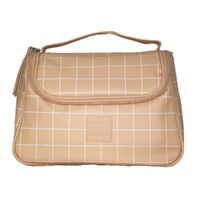 Tender Love + Carry Pink Grid Weekender Wash Bag 26 x 18 x 10 cm