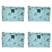 Tender Love + Carry Teal Mushroom Daisy Holdall Wash Bag 28 x 19 x 10 cm Pack of 4