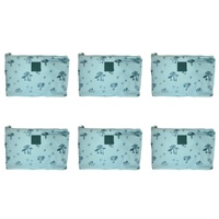 Tender Love + Carry Teal Mushroom Daisy Holdall Wash Bag 28 x 19 x 10 cm Pack of 6