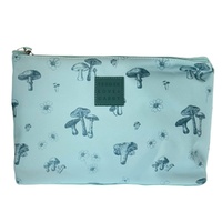 Tender Love + Carry Teal Mushroom Daisy Holdall Wash Bag 28 x 19 x 10 cm