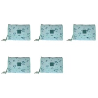 Tender Love + Carry Teal Mushroom Daisy Roll-Up Toiletry Bag 25 x 18 x 8 cm Pack of 5
