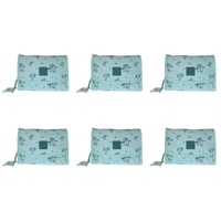 Tender Love + Carry Teal Mushroom Daisy Roll-Up Toiletry Bag 25 x 18 x 8 cm Pack of 6