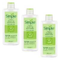 Simple Kind To Skin Soothing Facial Toner 200mL Pack of 3