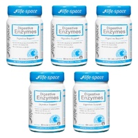 Life-Space Digestive Enzymes 60 Capsules Pack of 5