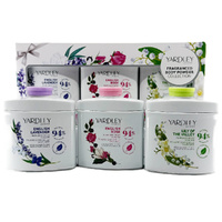 Yardley Body Powder Gift Set Lavender Rose Lily 3 x 50g Vegan Plant Based